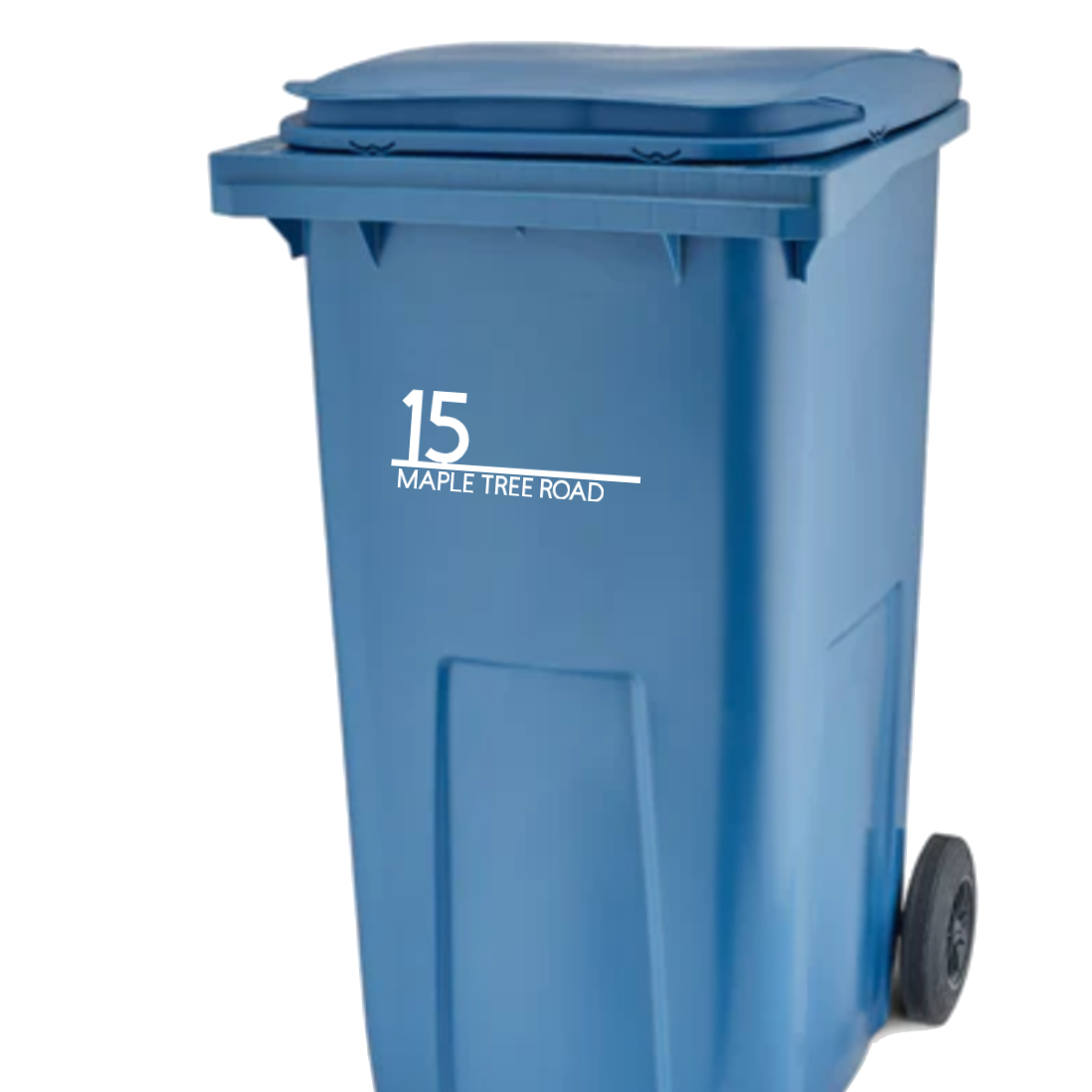 Custom Wheelie Bin Vinyl Decal - House Number & Address