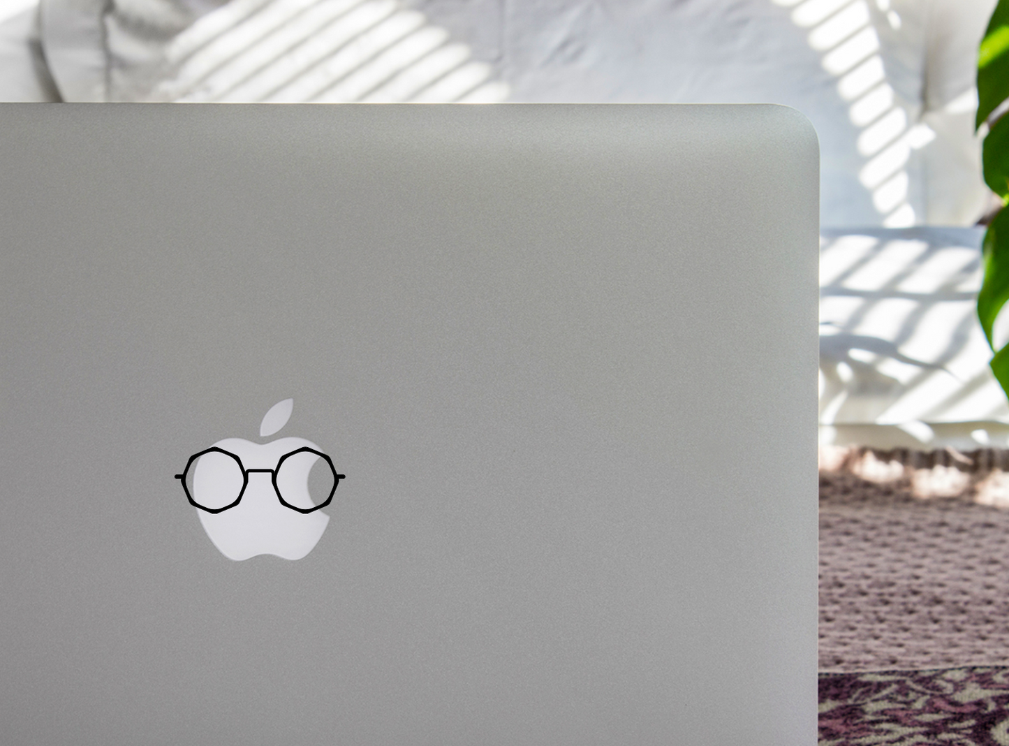 Geek Glasses Decal for Macbook Lovers
