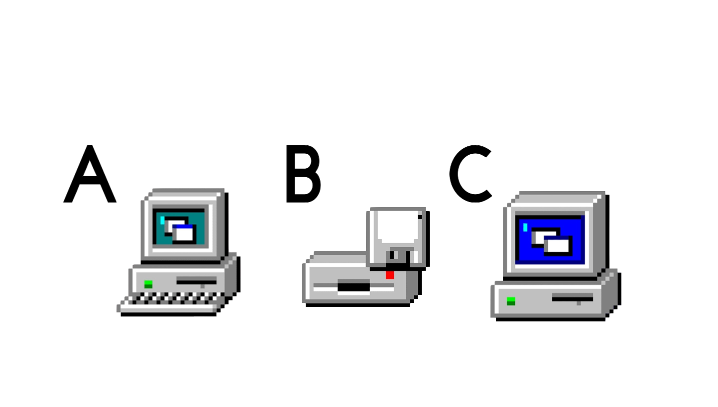 Stick It Old School: Retro Computer Icons Collection