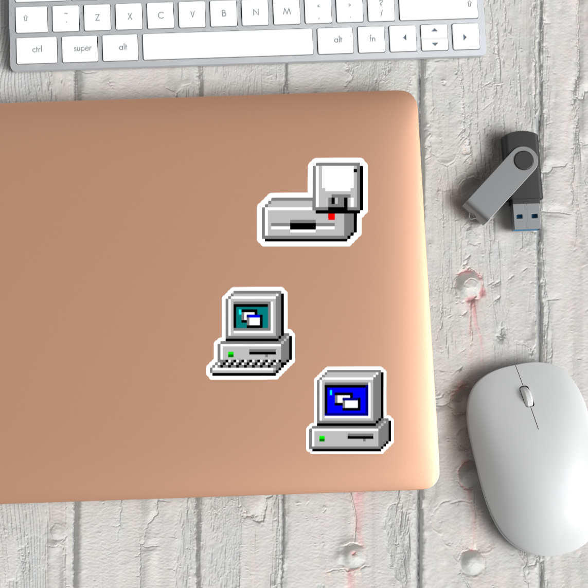 Stick It Old School: Retro Computer Icons Collection