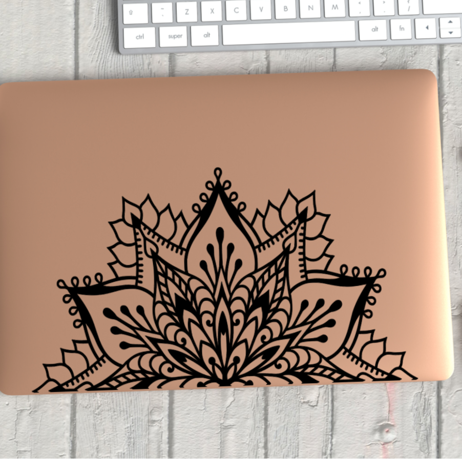Boho Floral Mandala Decal for Laptops & Cars