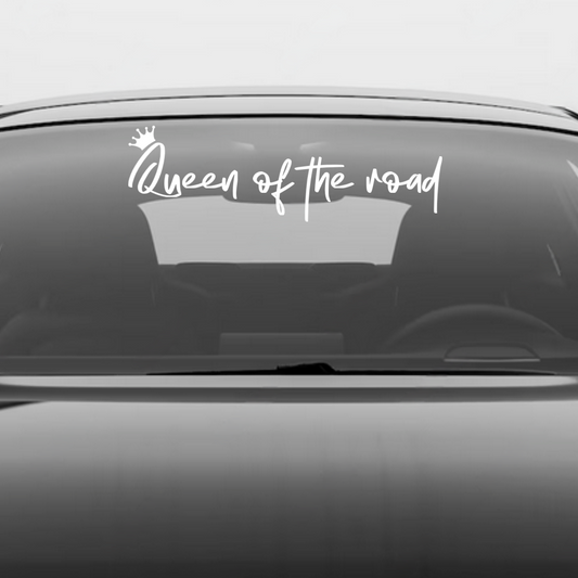 Queen Of The Road Windshield Rear Window Decal Car Sticker Banner