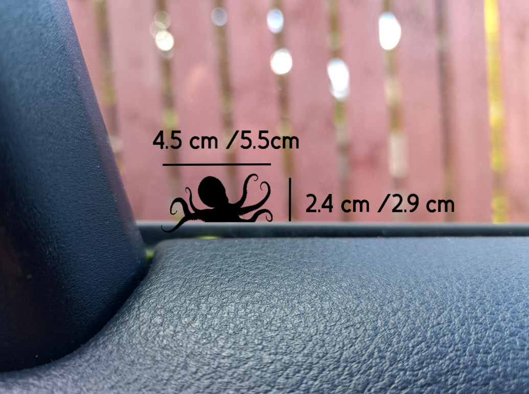 Kraken Surprise: Miniature Hidden Car Window Decal
