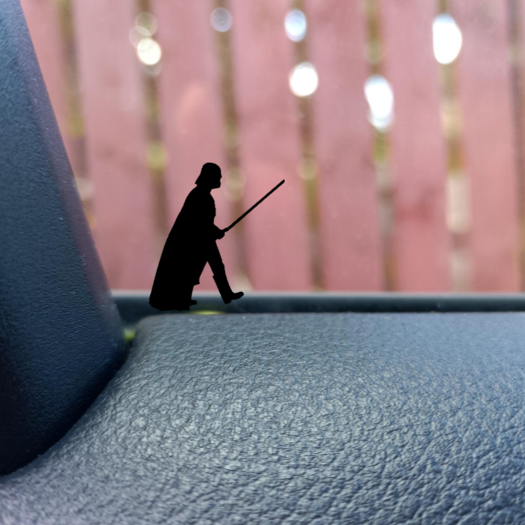 Darth Easter egg decal small mini sticker for car windshield mirror