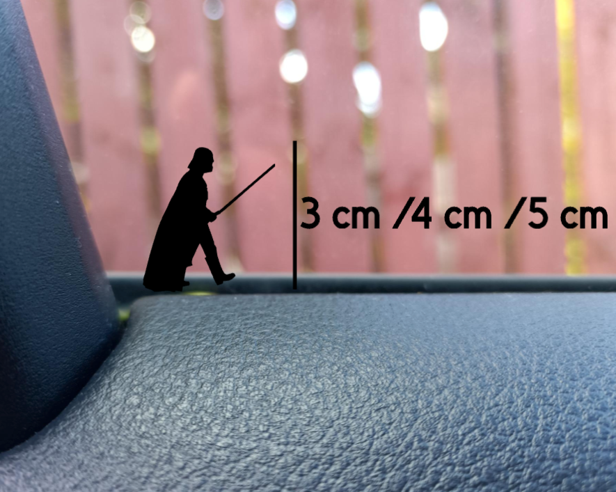 Darth Easter egg decal small mini sticker for car windshield mirror