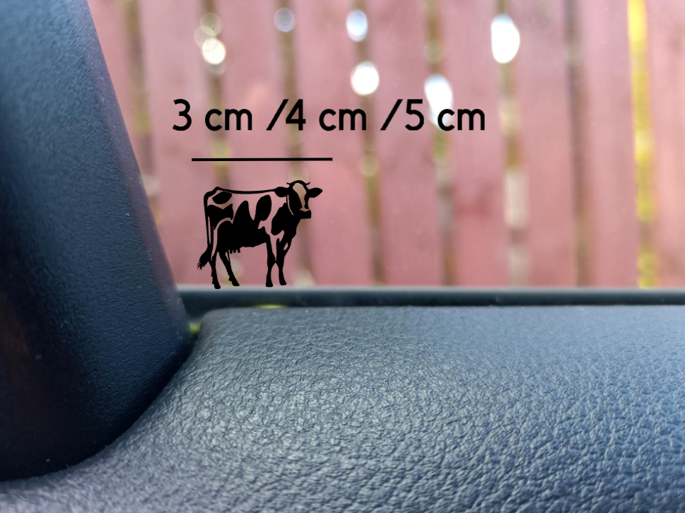Mini Cow Decal: Small Charm with Big Personality