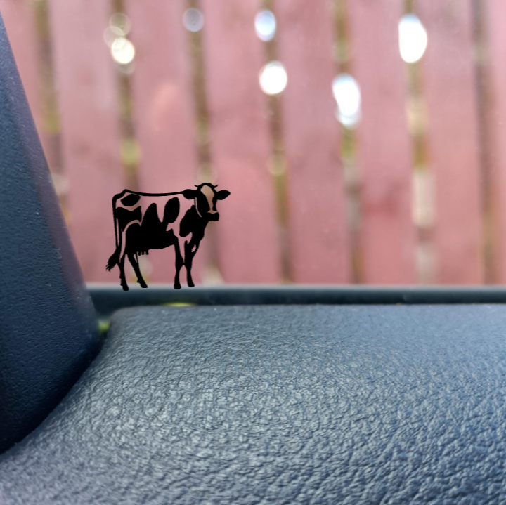 Mini Cow Decal: Small Charm with Big Personality