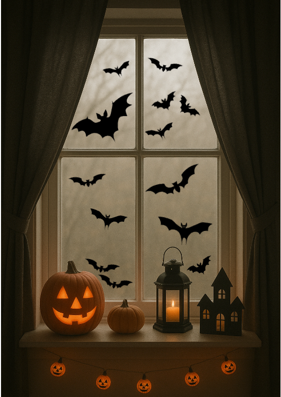 Halloween Bat Decal sticker Halloween decor Walls windows