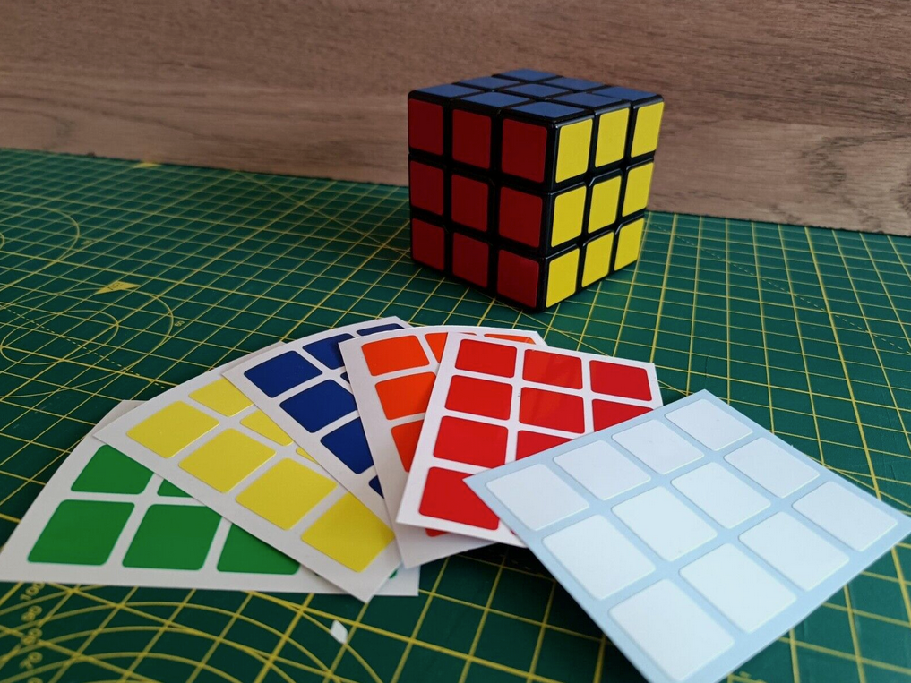3x3 Full Set Replacement Stickers for Magic Puzzle Cube