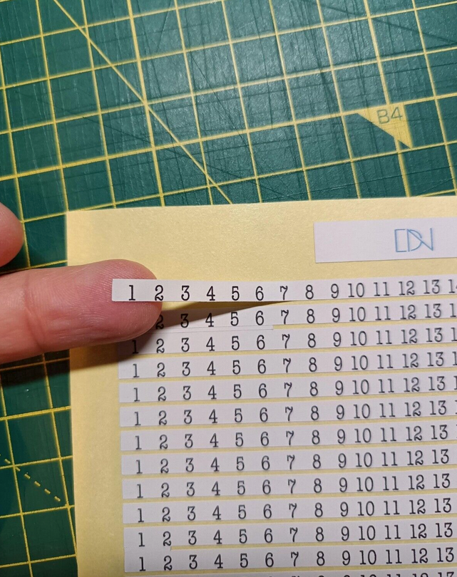 Date Strips 1 to 31 - fits 5 mm grid Planner Stickers Bullet Journal Accessories Scrapbooking Stickers - Day Numbers - Habit Tracker