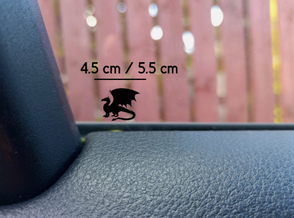 Dragon Easter egg decal small mini sticker for car windshield mirror windscreen