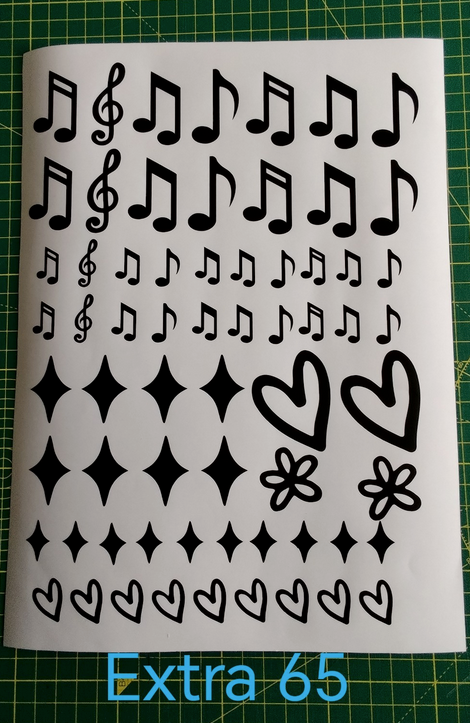 Set music Wall Art Decals -  Wall Decor Removable Wall Stickers - Teen Music Room Decor Kids - Adhesive Vinyl Wall Stickers