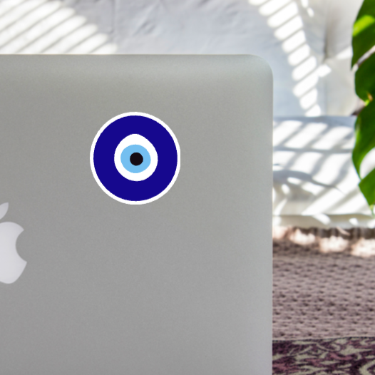 Good Luck Awaits: Evil Eye Charm Sticker for You