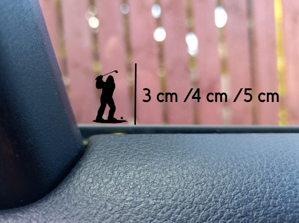 Mini Big Foot Golf Sticker: Easter Egg Surprise for Cars!