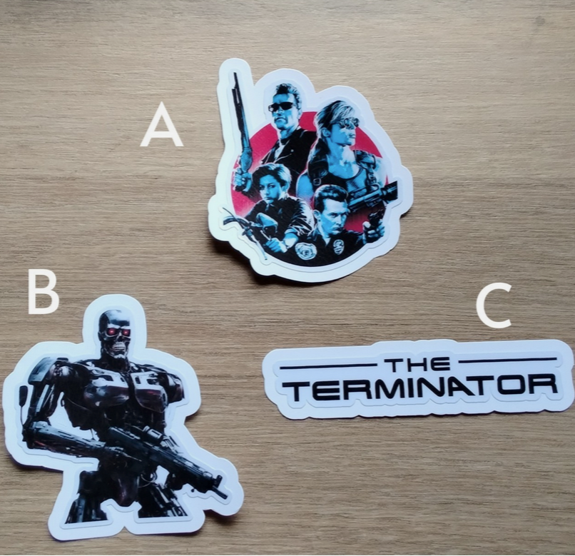 Terminator Themed Sticker Sci-Fi movie Sticker Robot Art Stickers