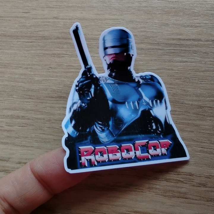 Robocop Themed Sticker Sci-Fi movie Sticker Robot Art 80s movies