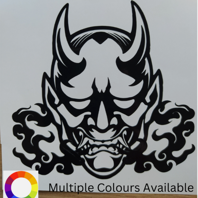 Japanese Hannya Mask Oni Demon Vinyl Decal