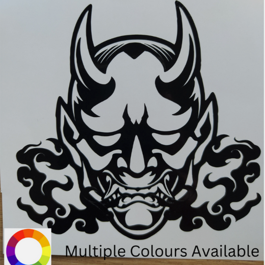Japanese Hannya Mask Oni Demon Vinyl Decal