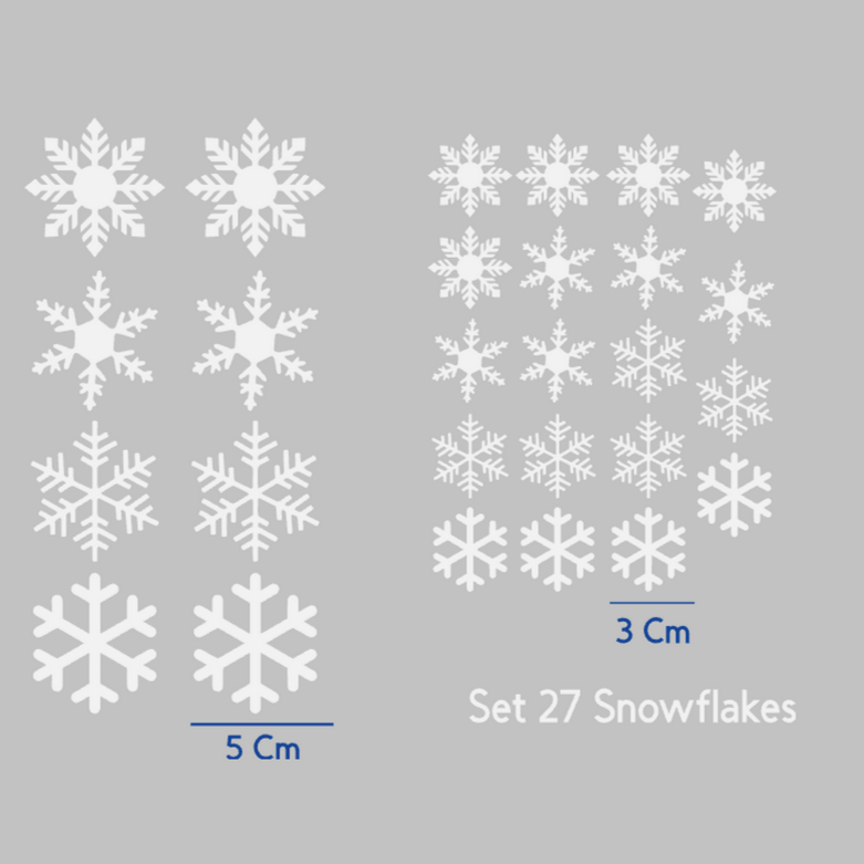 White snowflakes Windows Stickers Christmas Decorations