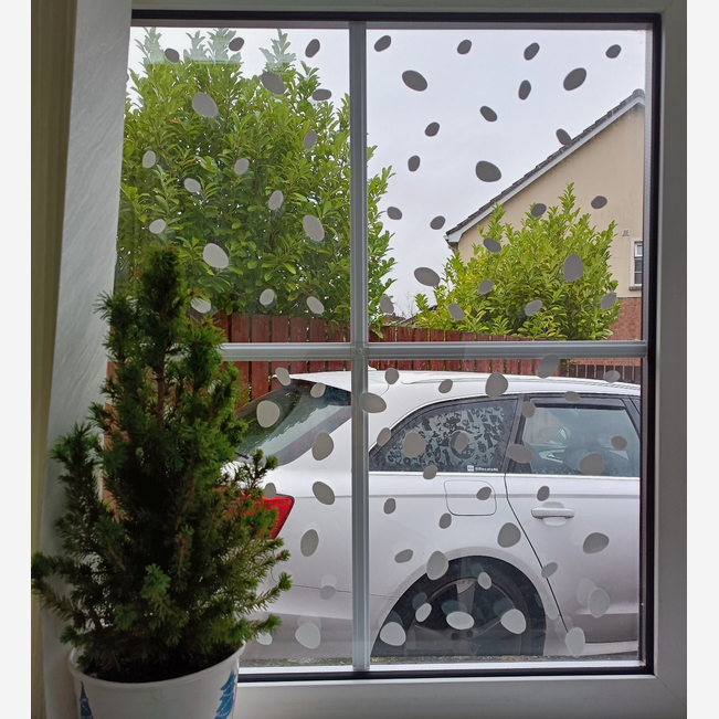 White Dots snowflakes Windows Stickers Christmas Decorations