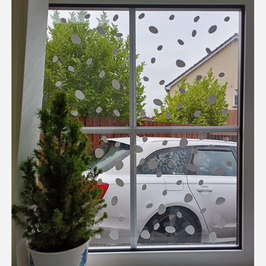 White Dots snowflakes Windows Stickers Christmas Decorations