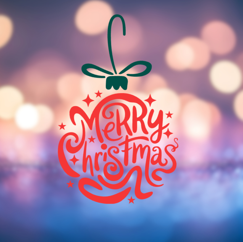 Merry Christmas Bauble Walls and Windows Decorations