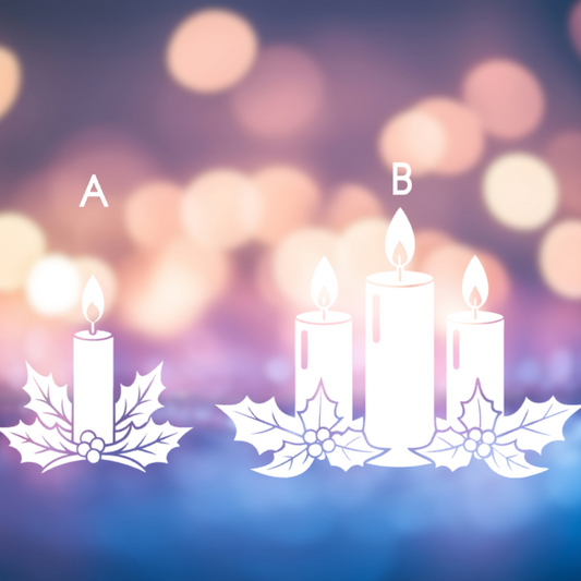 Christmas Candle Wall & Window Decals – Holiday Vinyl Decorations