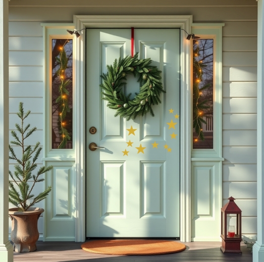 Sparkling Festive Fun: Christmas Door Stickers to Adore!