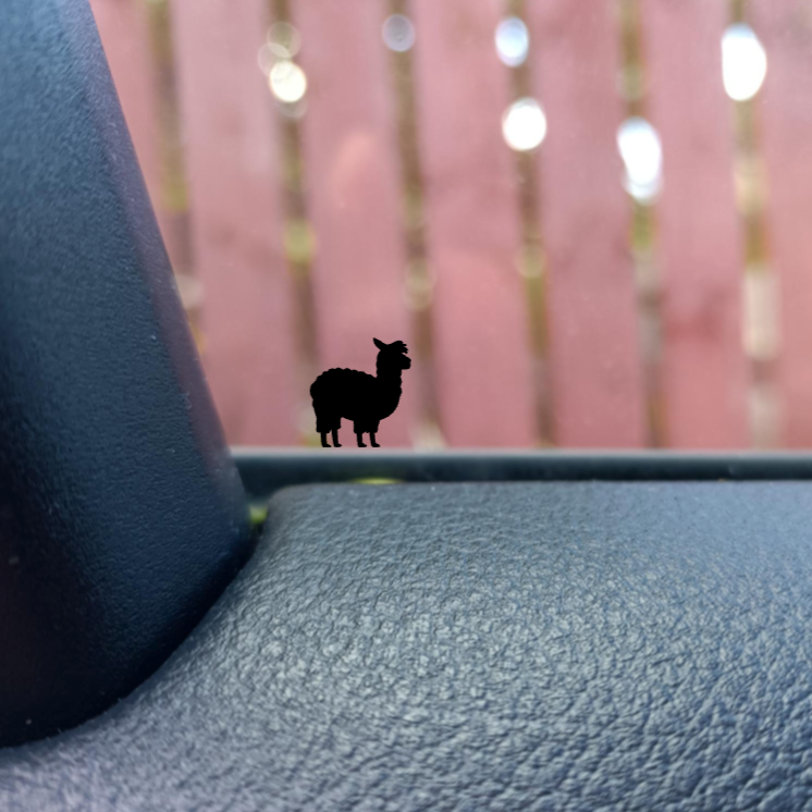 Mini Alpaca Hidden Decal - Easter Egg Car SUV Decal