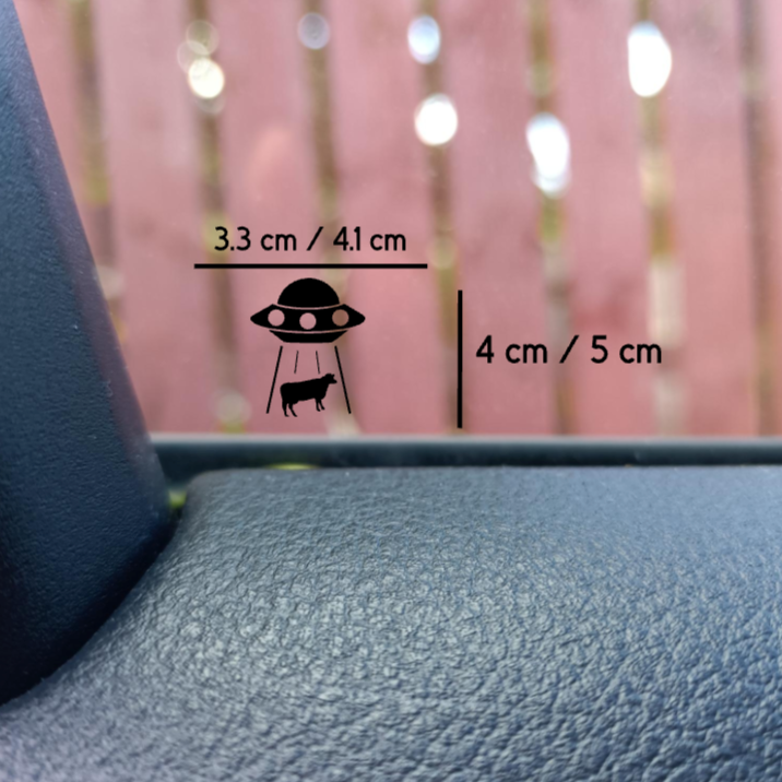 UFO Cow Hidden Decal - Easter Egg Car SUV Decal