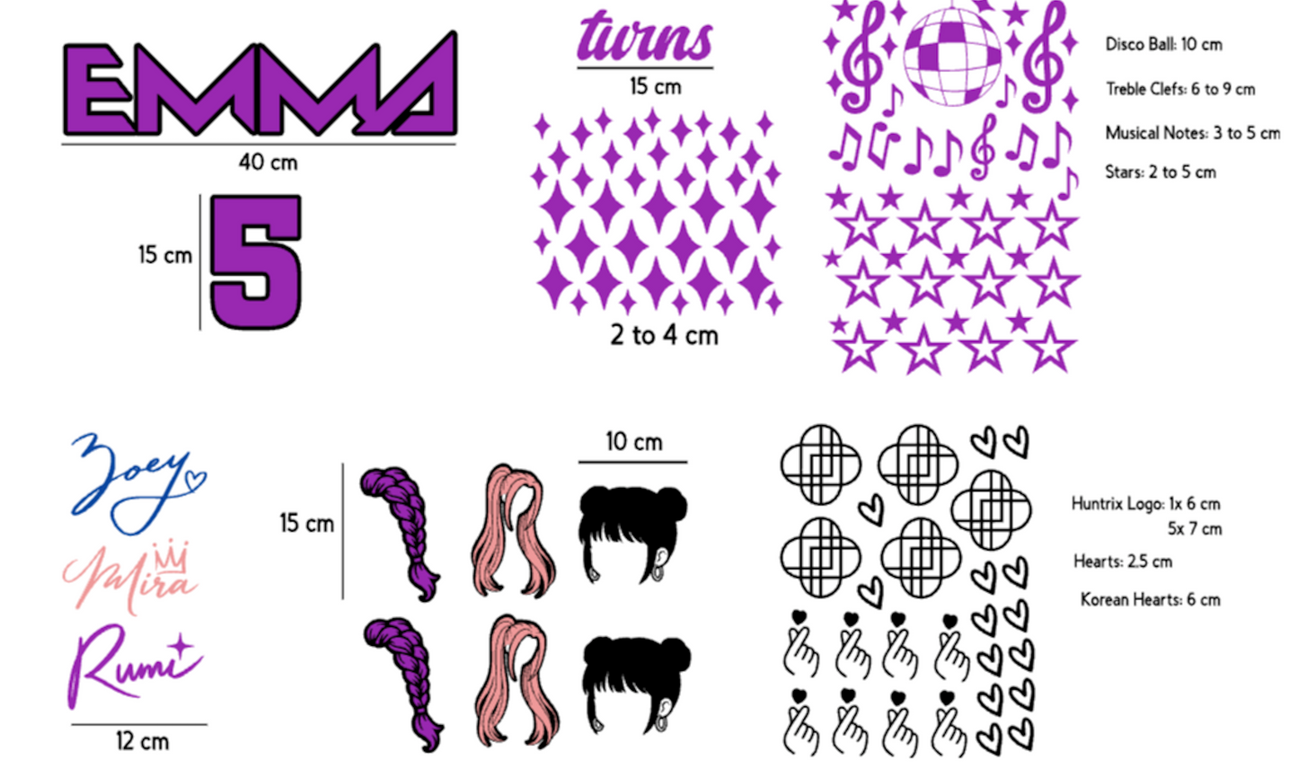 Custom Kpop Name and Age Decal – 40cm Giant Balloon Decor (Personalized)
