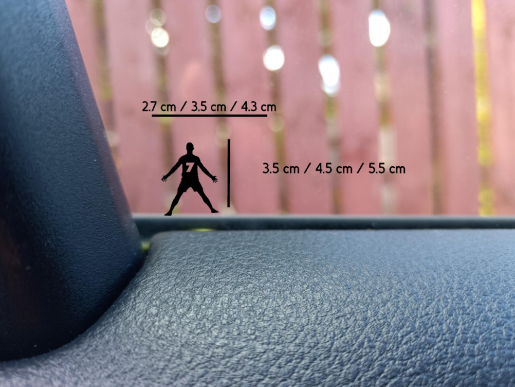 Mini Ronaldo 7 Siuuuu Hidden Decal - Easter Egg Car SUV Decal