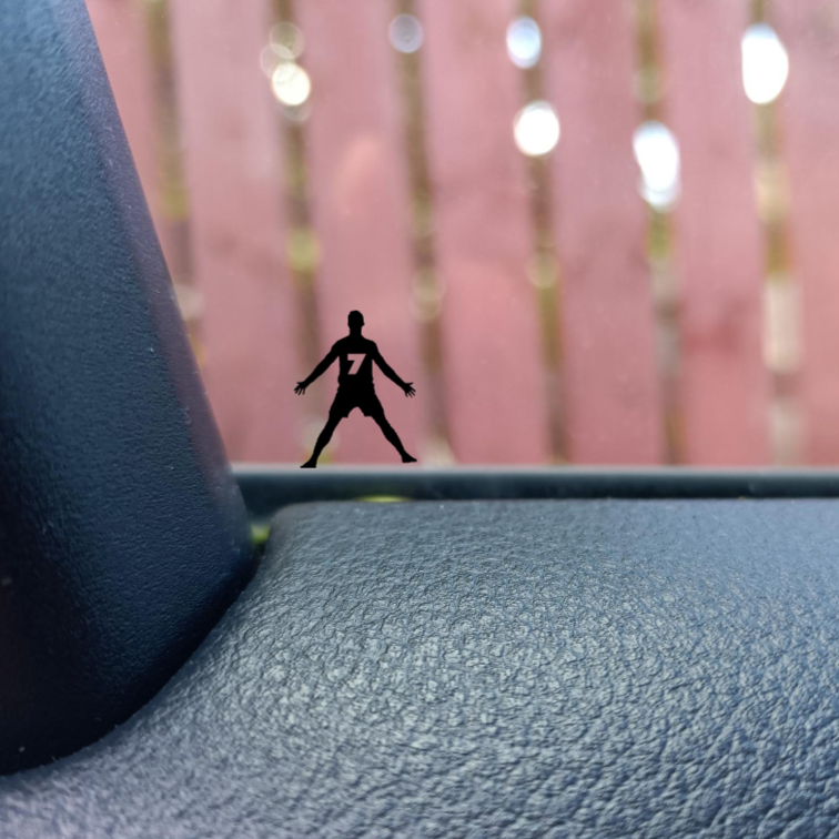 Mini Ronaldo 7 Siuuuu Hidden Decal - Easter Egg Car SUV Decal