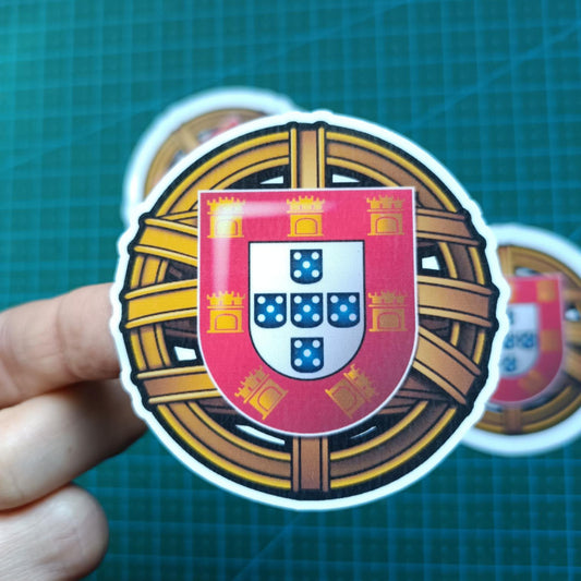 Esfera armilar Portuguese Flag Sticker