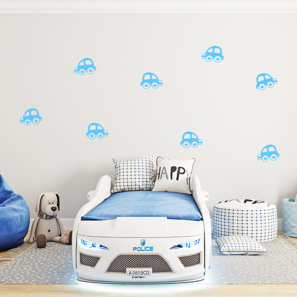 "Vroom Vroom! Adorable Car Wall Decals for Little Racers!"