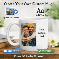 Custom Mug with Your Photo, Text or Logo | Personalised Mug | Custom Image Mug | Two-Sided Printing | Gift for Any Occasion