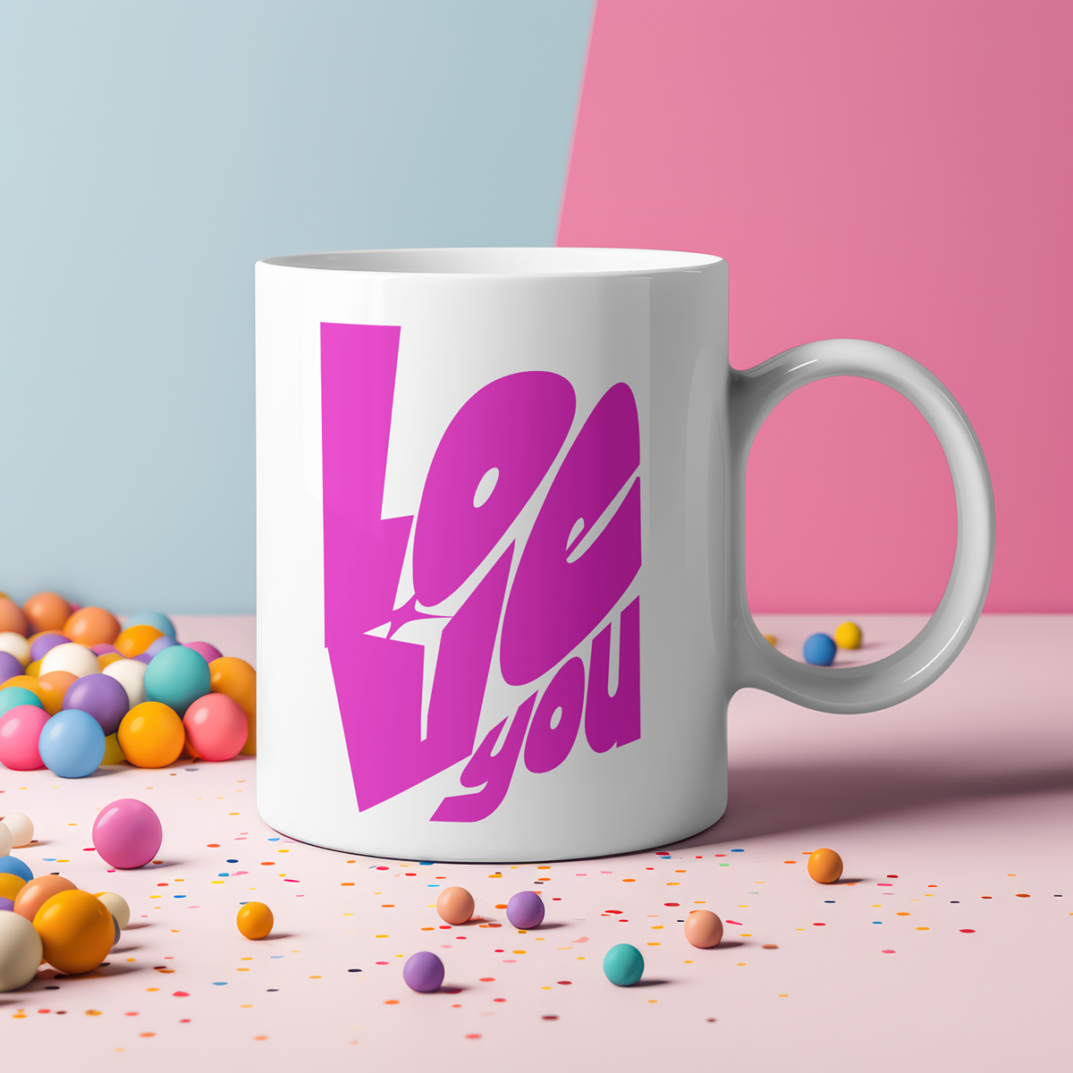 Love You 11 Oz Mug – Sweet Gift for Girlfriend, Boyfriend, Partner