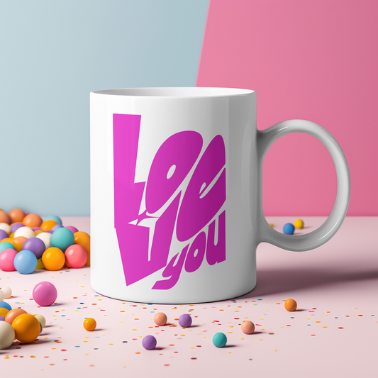 Love You 11 Oz Mug – Sweet Gift for Girlfriend, Boyfriend, Partner