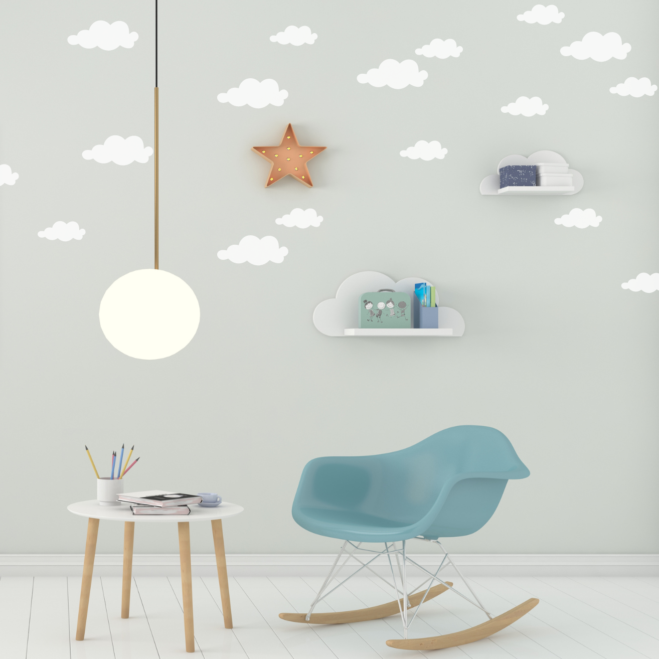 Whimsical Cloud Wall Art for Little Dreamers